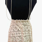 Free People cream lace halter asym knee length strappy open back sundress