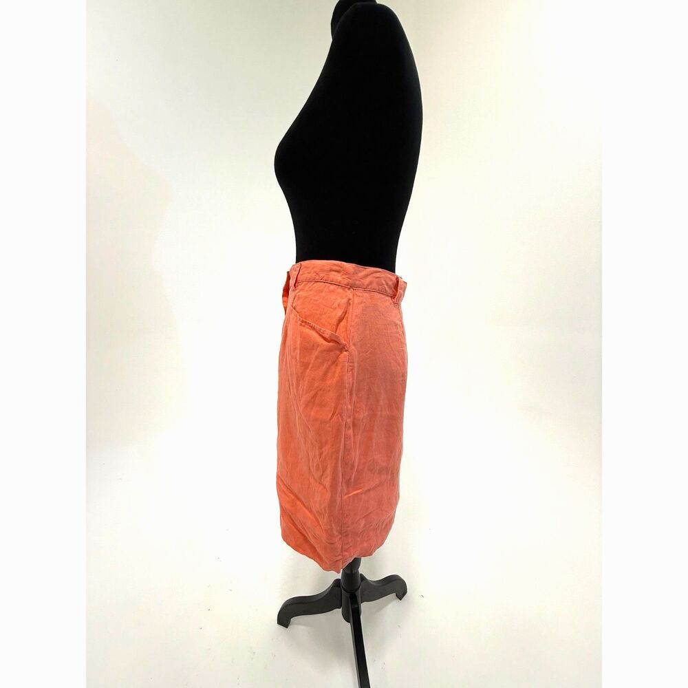 United Colors of Benetton vintage peach linen knee length a line skirt