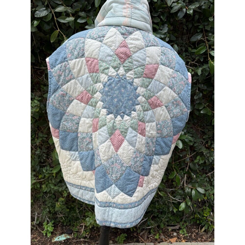 Upcycled Quilt Full Zip Vest - Cats & Star