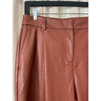 House of Harlow 1960 vegan leather reddish brown pants