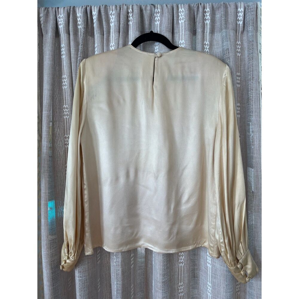 Vintage Ann Taylor Buttercream Satin Blouse