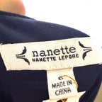 Nanette Lepore navy blue maxi drop ruffle