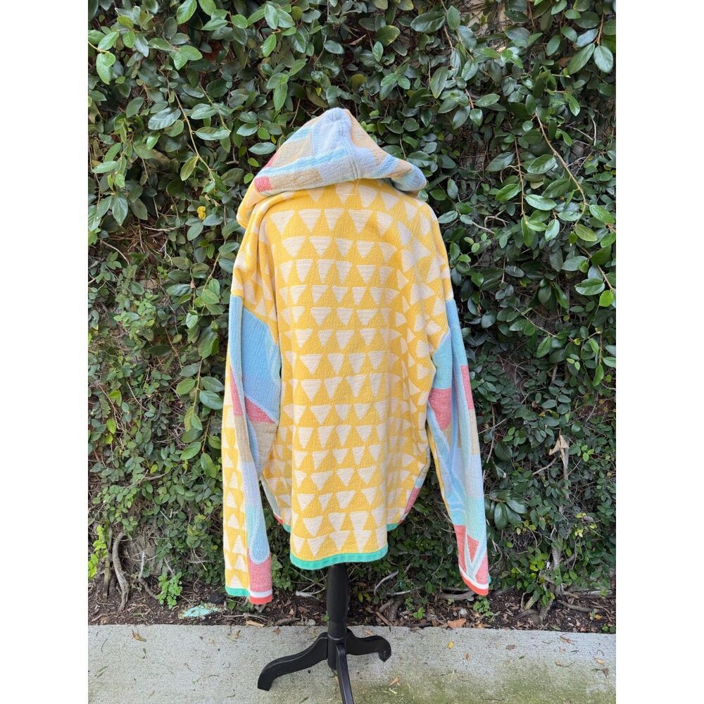Upcycled Towel Hoodie - Blue & Yellow Beach Towels