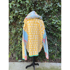 Upcycled Towel Hoodie - Blue & Yellow Beach Towels