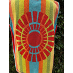 Upcycled Vest - Vintage Rainbow Towel