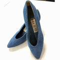 Together	Blue denim pumps vintage 80s