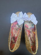 Irregular Choice NWB Gold Glitter Wedding Heels