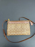 Coach Signature Canvas Crossbody Bag with Leather Trim