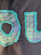 Upcycled Get Out appliqué long sleeve t-shirt