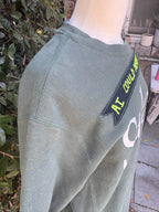 Upcycled AI Could Never... crewneck sweatshirt appliqué