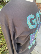 Upcycled Get Out appliqué long sleeve t-shirt