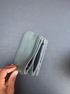 Dior NWT Vintage Gray Leather wallet coin purse