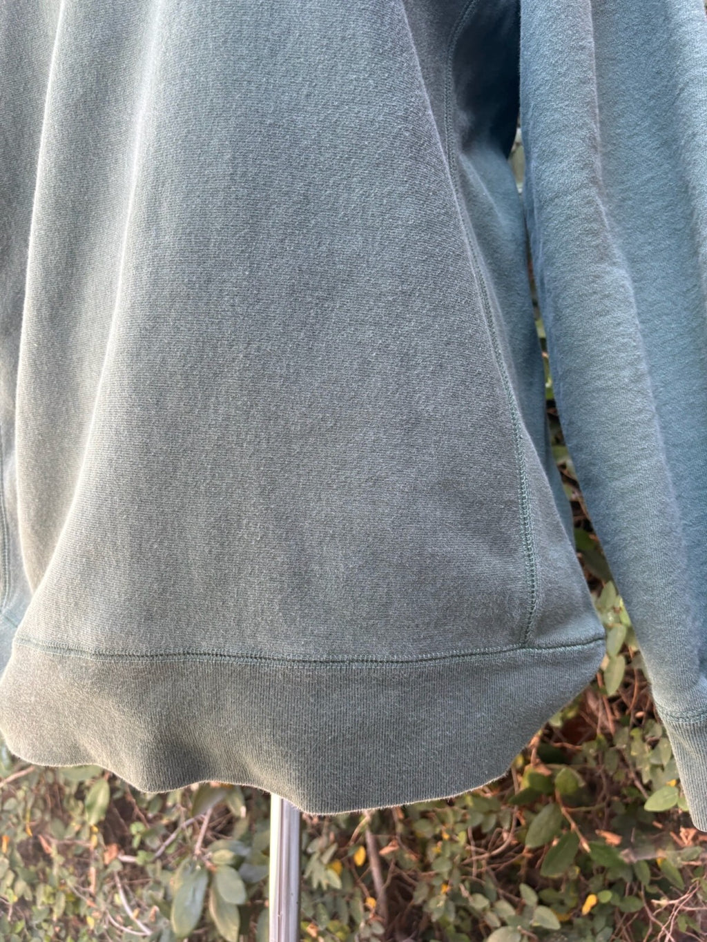 Upcycled AI Could Never... crewneck sweatshirt appliqué