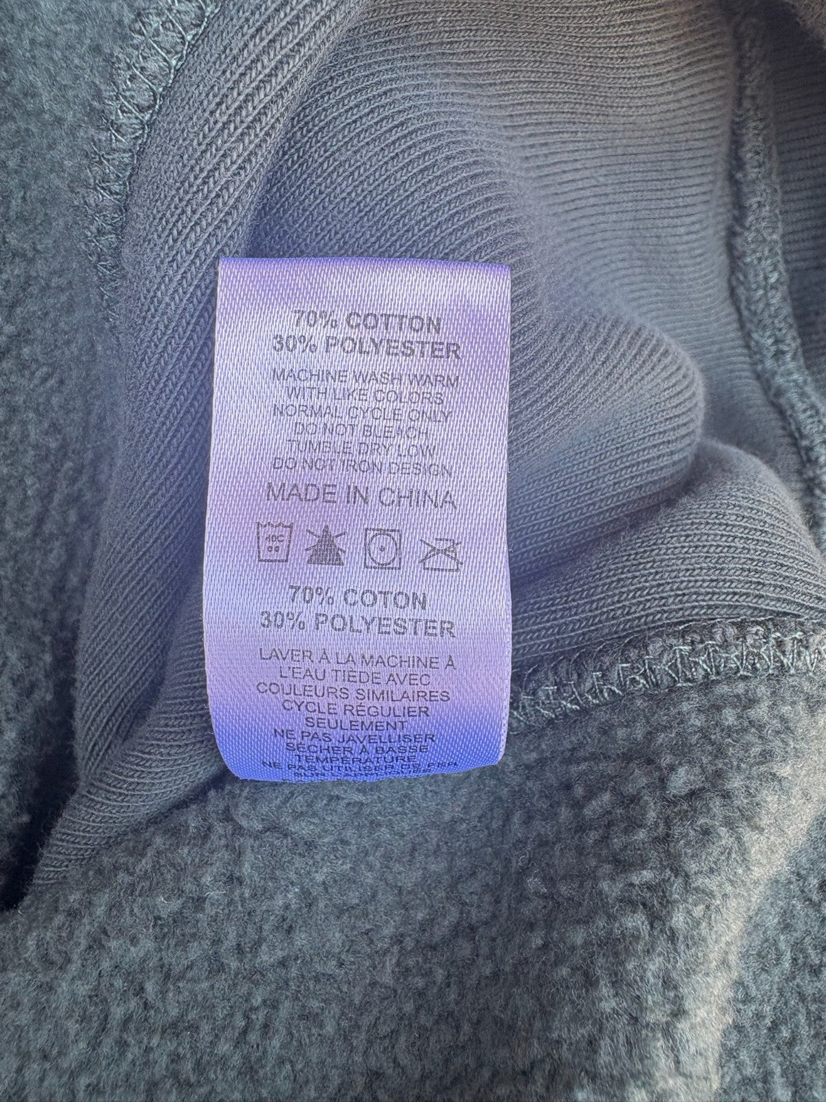 Upcycled AI Could Never... crewneck sweatshirt appliqué