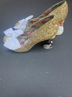 Irregular Choice NWB Gold Glitter Wedding Heels