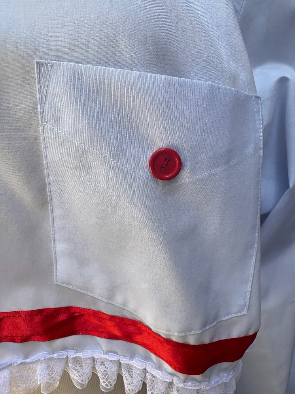 Upcycled cropped men's dress shirt - snake