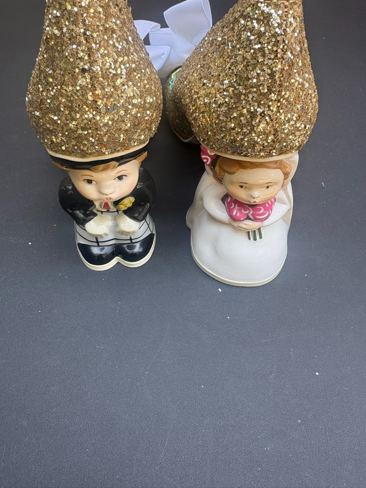 Irregular Choice NWB Gold Glitter Wedding Heels