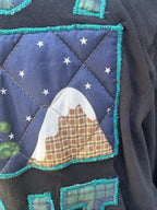 Upcycled Get Out appliqué long sleeve t-shirt