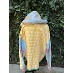 Upcycled Towel Hoodie - Blue & Yellow Beach Towels