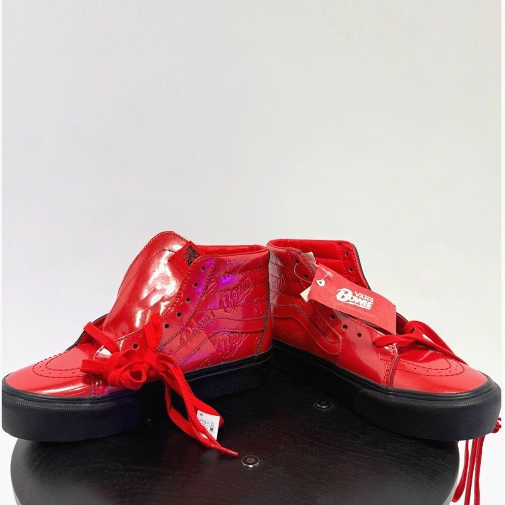 Vans	NWT David Bowie Ziggy Stardust Red Patent Leather High Tops