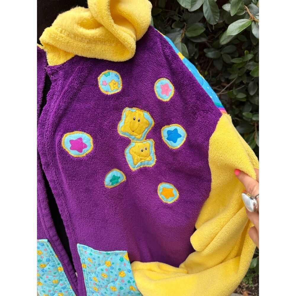 Upcycled Care Bear Quilt Fleece Coat