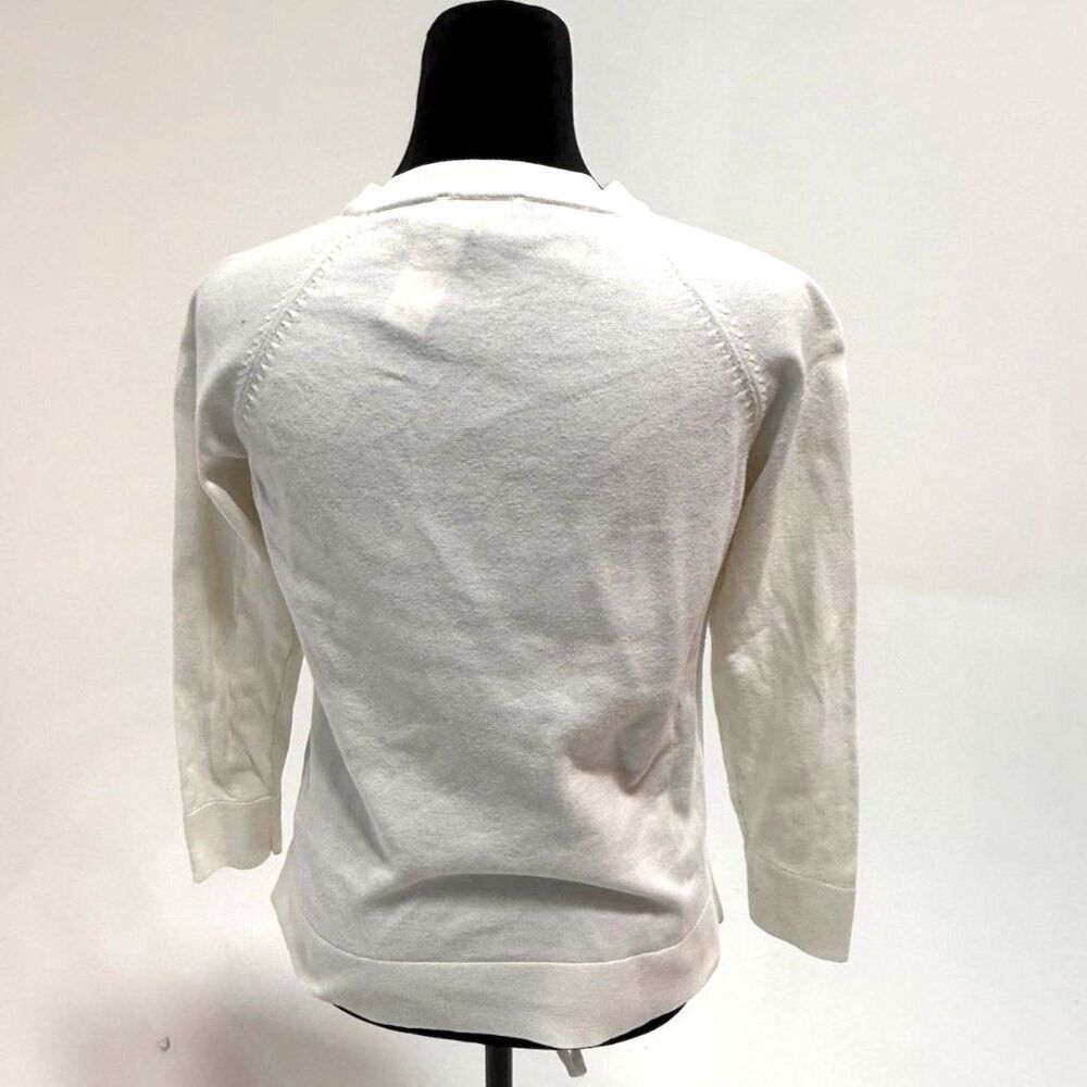 Pendleton cream 100% cotton cardigan 3/4 length sleeve