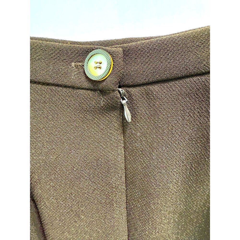 Lily & Taylor Vintage Made in USA brown embellished skirt suit set