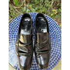 PRADA men's black leather loafer / dress shoe