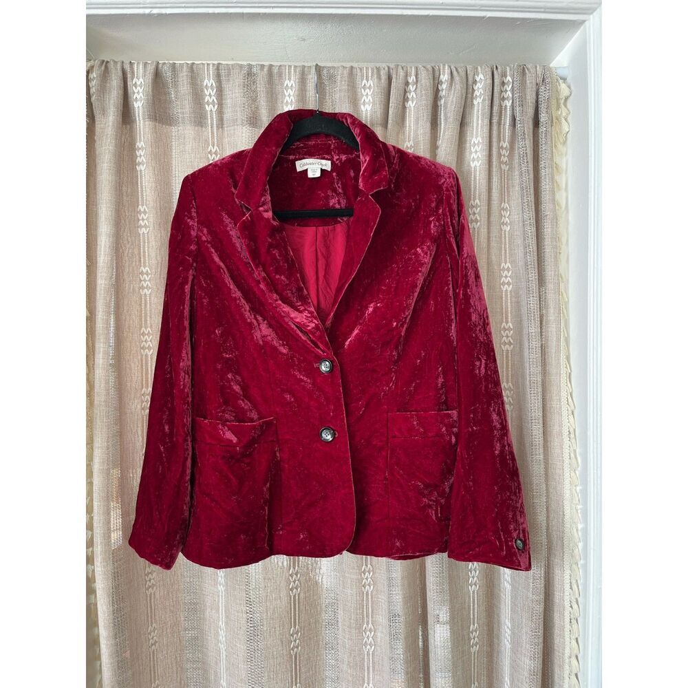 Coldwater Creek Crushed Velvet Blazer