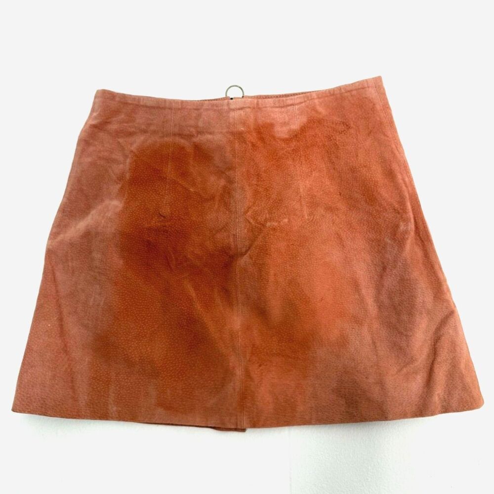 Forever 21 leather mini with center zipper; 70s retro vibes