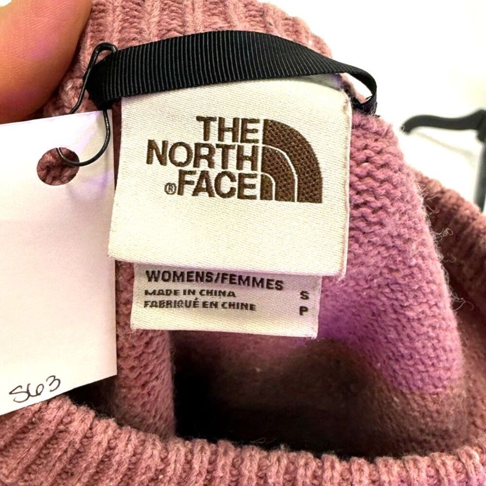 The North Face pink wool blend crew neck sweater
