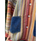Upcycled Striped Quilt Chore Coat