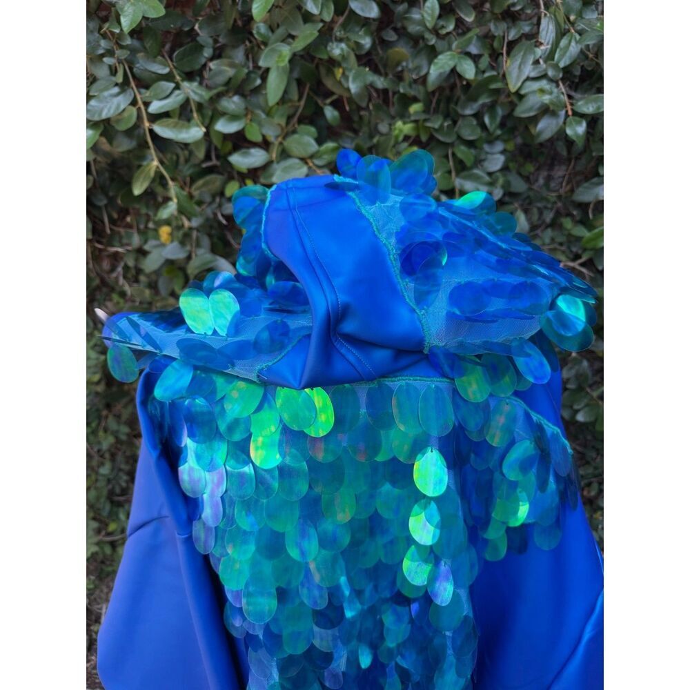 Upcycled Raincoat - Neoprene & Sequins