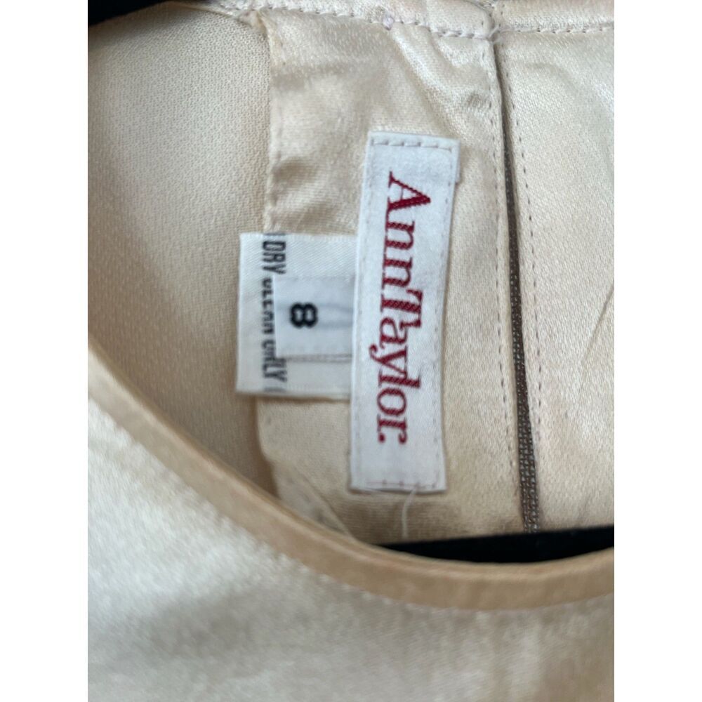 Vintage Ann Taylor Buttercream Satin Blouse