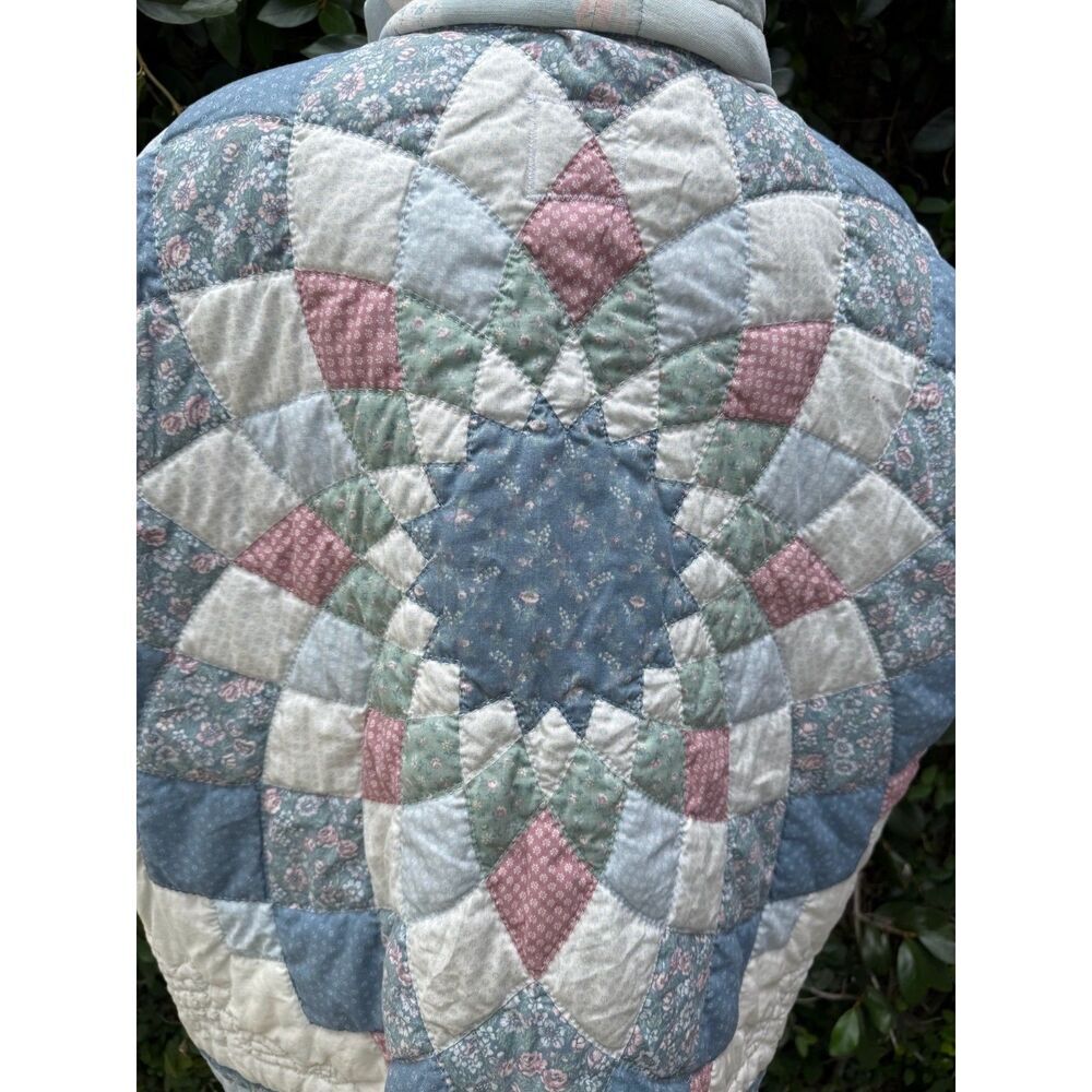 Upcycled Quilt Full Zip Vest - Cats & Star