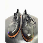 Cole Haan Black Leather Lace Up Wing Tips