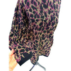 Just for Women vintage animal print gold glitter sweater