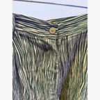 DeVille green & cream stripe print culotte skimmer shorts