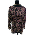 Just for Women vintage animal print gold glitter sweater