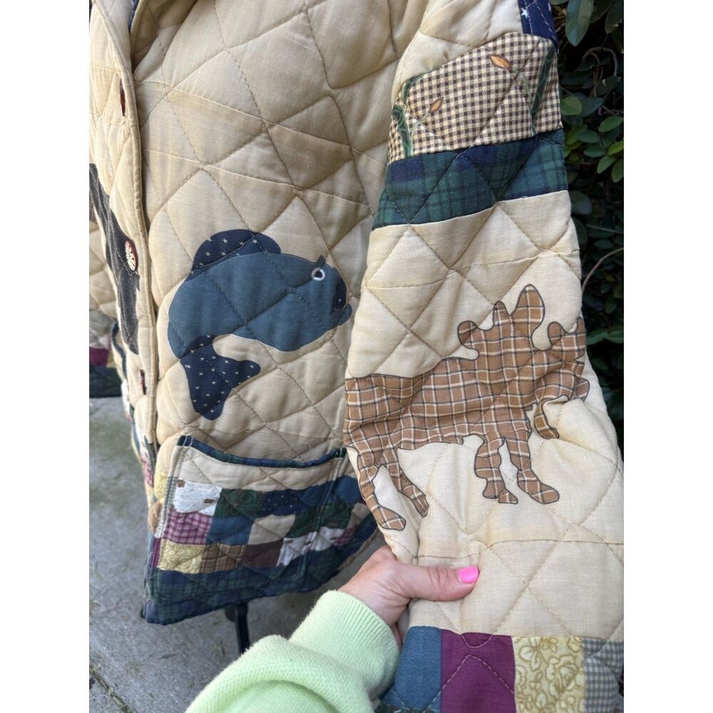 Upcycled Chore Coat - Critter Core Quilt