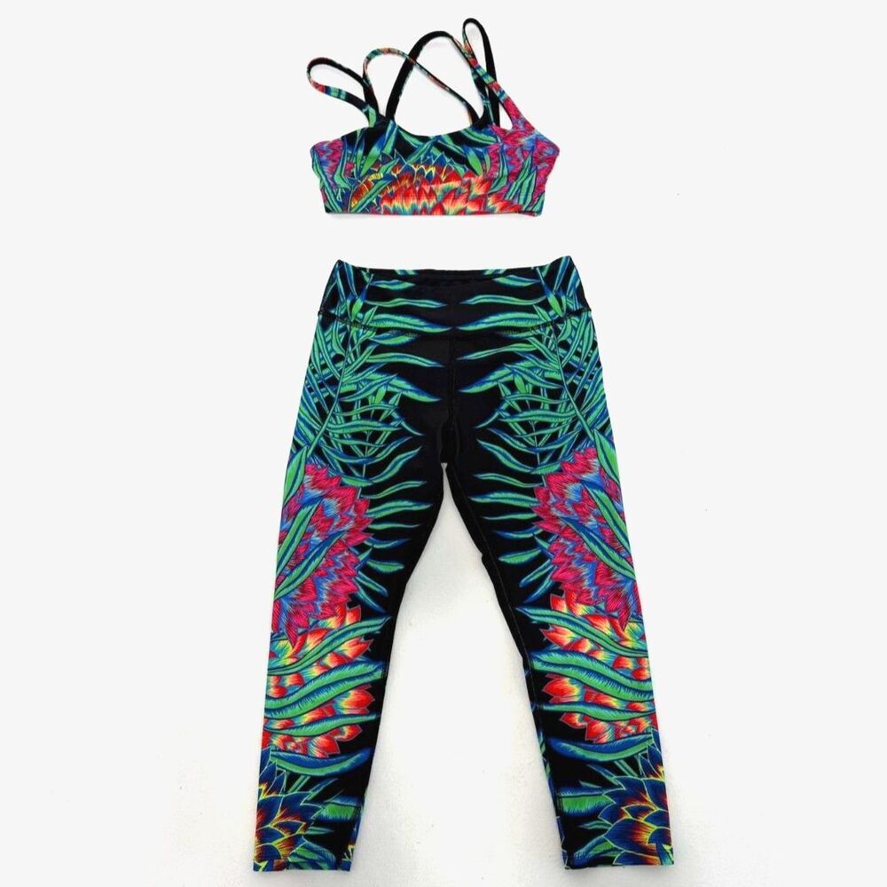 Mara Hoffman	tropical sports bra & legging set