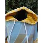 Upcycled Towel Hoodie - Blue & Yellow Beach Towels