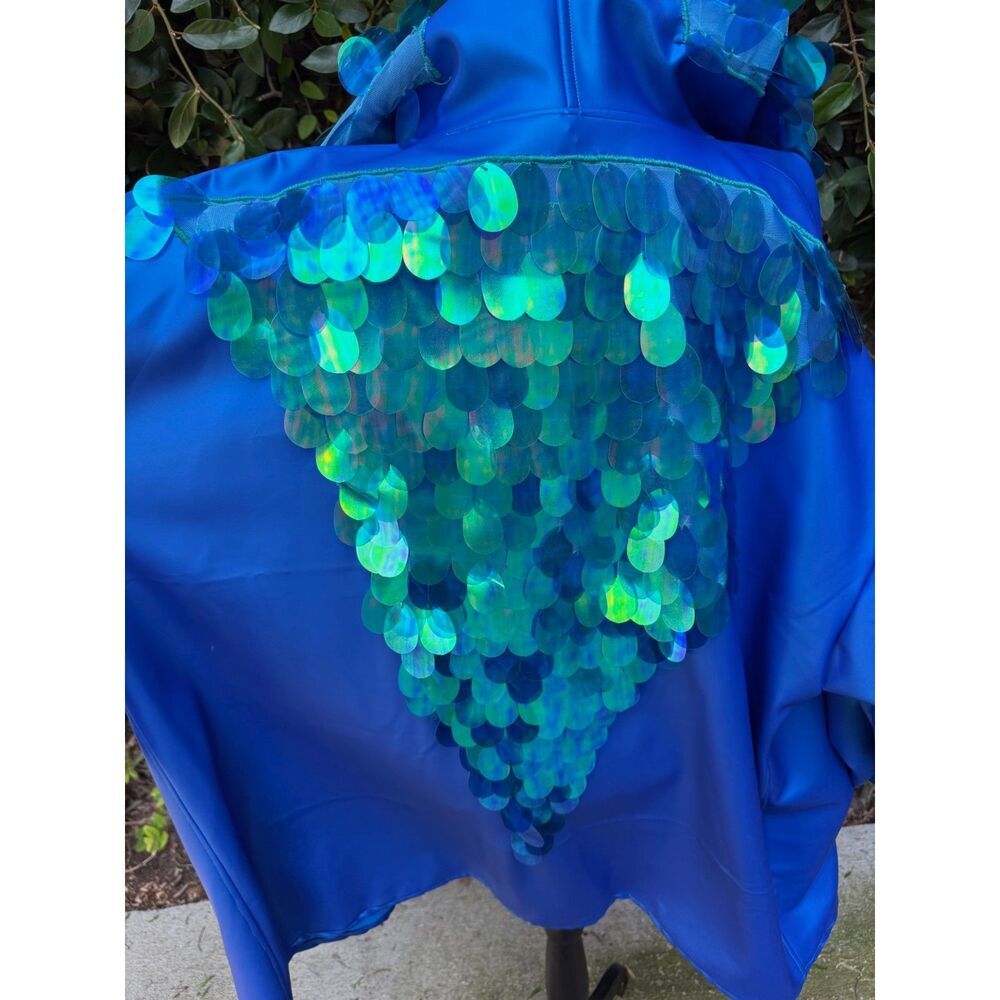 Upcycled Raincoat - Neoprene & Sequins