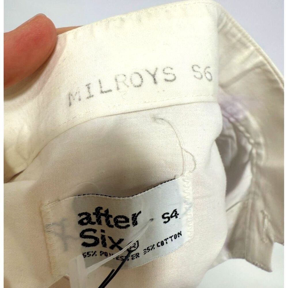 Milroys After 6 vintage hand painted feather tux shirt