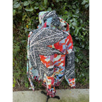 Upcycled Hoodie - Small Black Woven Blanket