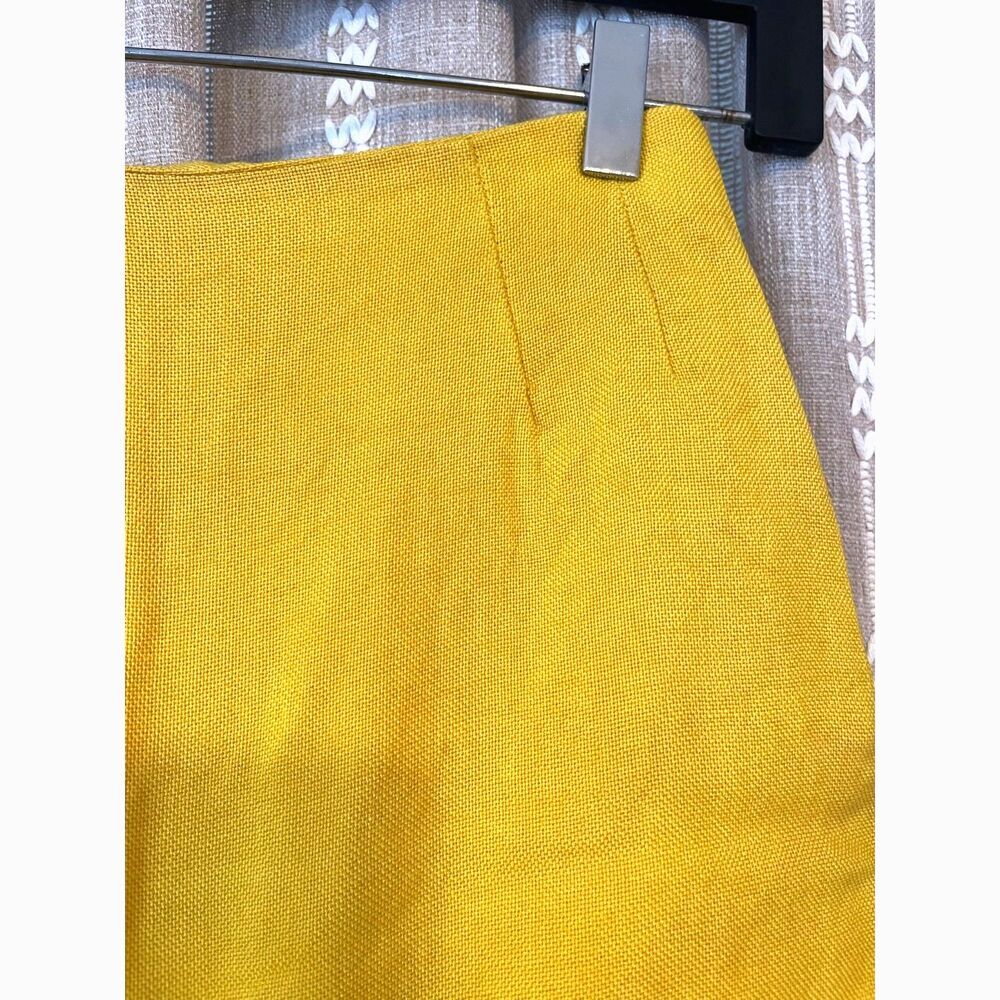 vintage yellow woven mini skirt