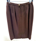 Lily & Taylor Vintage Made in USA brown embellished skirt suit set