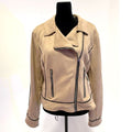 Laundry by Shelli Segal taupe micro suede moto jacket