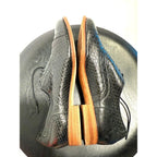 Cole Haan Black Leather Lace Up Wing Tips