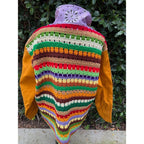 Upcycled Chore Coat - Vintage tent & crochet blanket